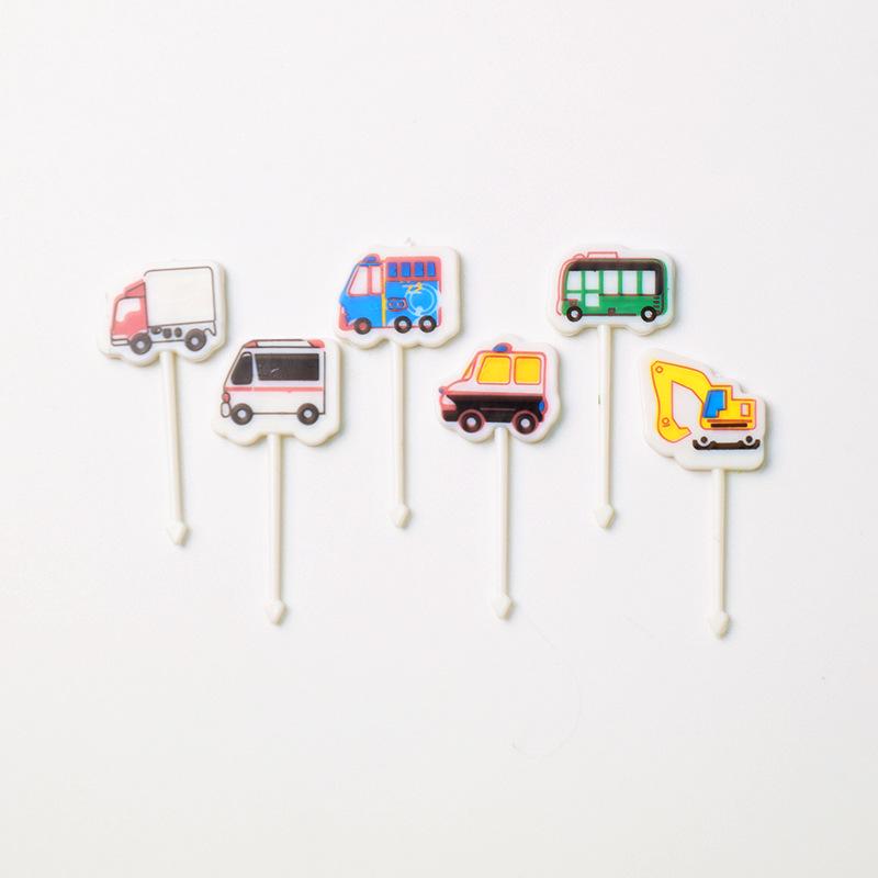 Kinderen Anime-Stijl Dier Vruchtenvork Prikkertjes Set - Giraffe Cartoon Ontwerp voor Bento en Snacks