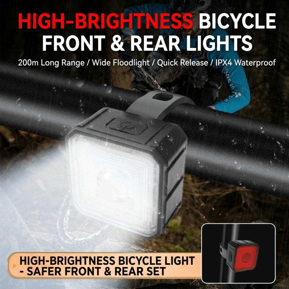 Quick Charging Bicycle Brake Tail Light High Brightness Cycling Accessories Night Cycling