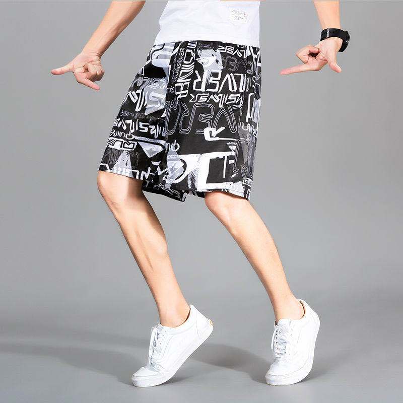 Men's Summer Beach Shorts Men's Cropped Shorts Plus Size Mid Length Shorts Casual Shorts Quick Drying Pants