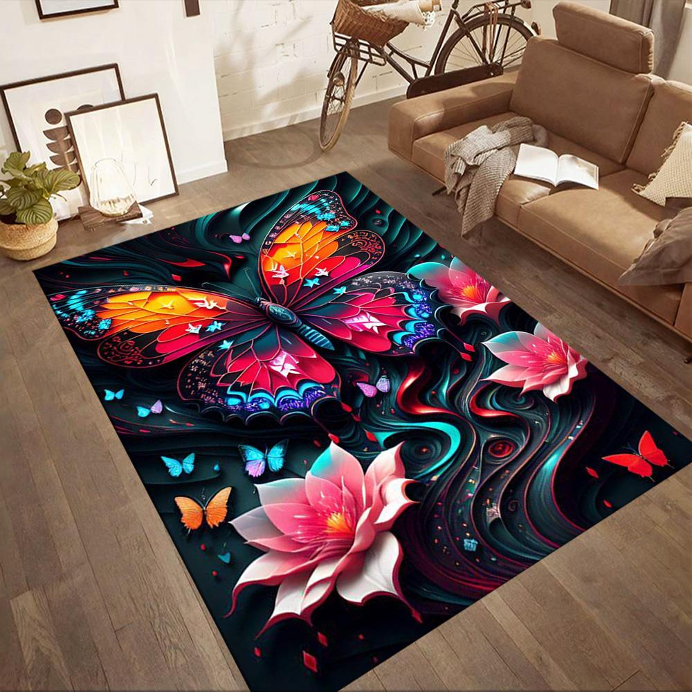 Butterfly Dream Catcher Floor Mat Design for Dining Room Balcony Entryway Dormitory Anti-slip Rug Office Home Decor Wedding Party Gift