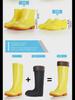 Tendon Sole Unisex White Waterproof Non-Slip Rubber Hygiene Boots for Medium and High Food Safety and Farm Work.