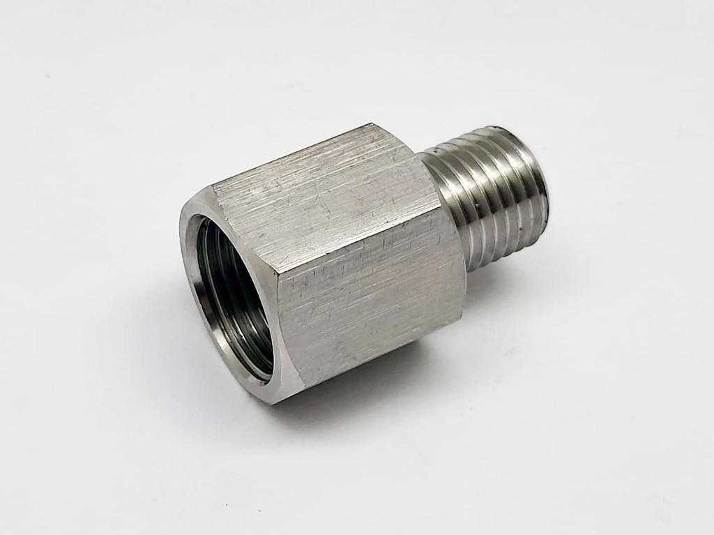 Stainless Steel Sensor Adapter Male to Female Converter Connector Male M14P1.5 to M16 x1.5 HEX 18
