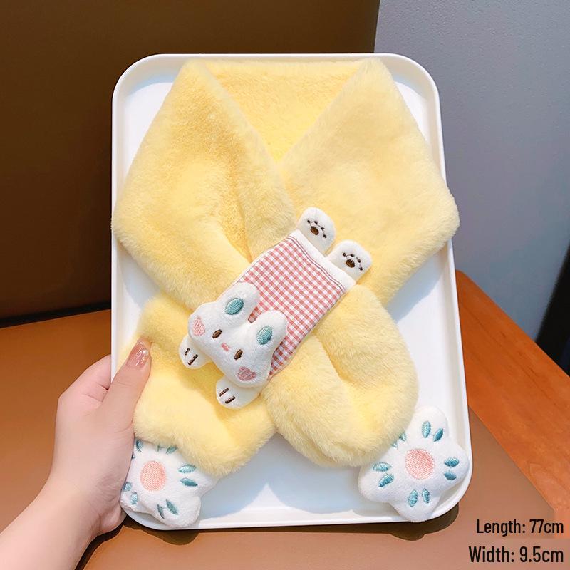 

Newcomer Discount: Cute Plush Children s Scarf - Warm Cartoon Windproof Neck Warmer for Autumn/Winter
