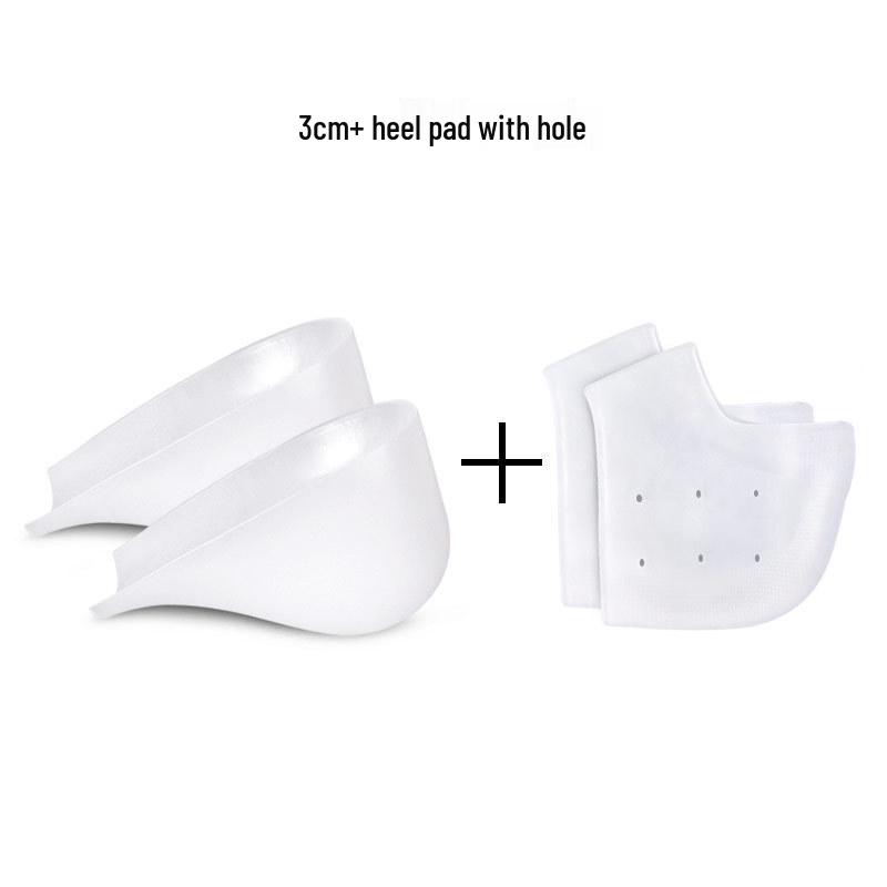 Silicone Invisible Height-Boosting Shock-Absorbing Heel Pads for Socks