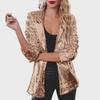European & American Sequin Lapel Suit Jacket: Casual Long Sleeve Commuter Style