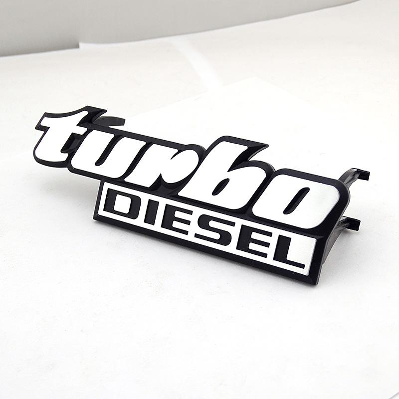 W27-W27Golf MK2 Radiator Grill Emblem Turbodiesel Car Logo Badges for Volkswagen Jetta II