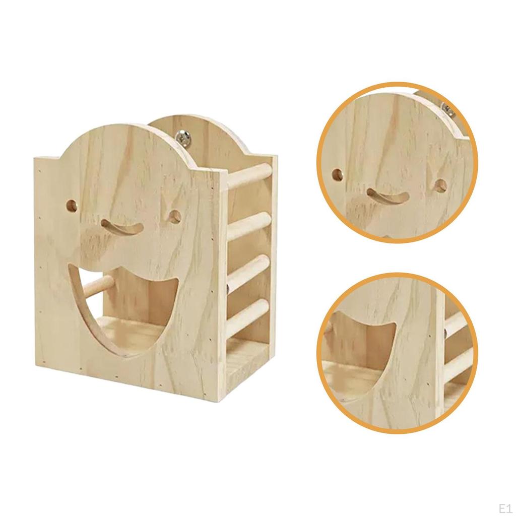 Wooden Hay Feeder Bunny Dispenser Easy Installation Small Animals Feeding Holder for Guinea Pig