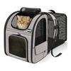 Pecute Pet Carrier Bag for Cats and Dogs, Backpack with Mesh Window, Breathable, Expandable, 2WAY Pet House Cage, Foldable, Carry for Going Out,