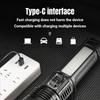 Powerful 5400mah LED Flashlight 3*18650 Battery Zoomable White Laser Torch Type-C Charging Outdoor Camping Tactical Lantern