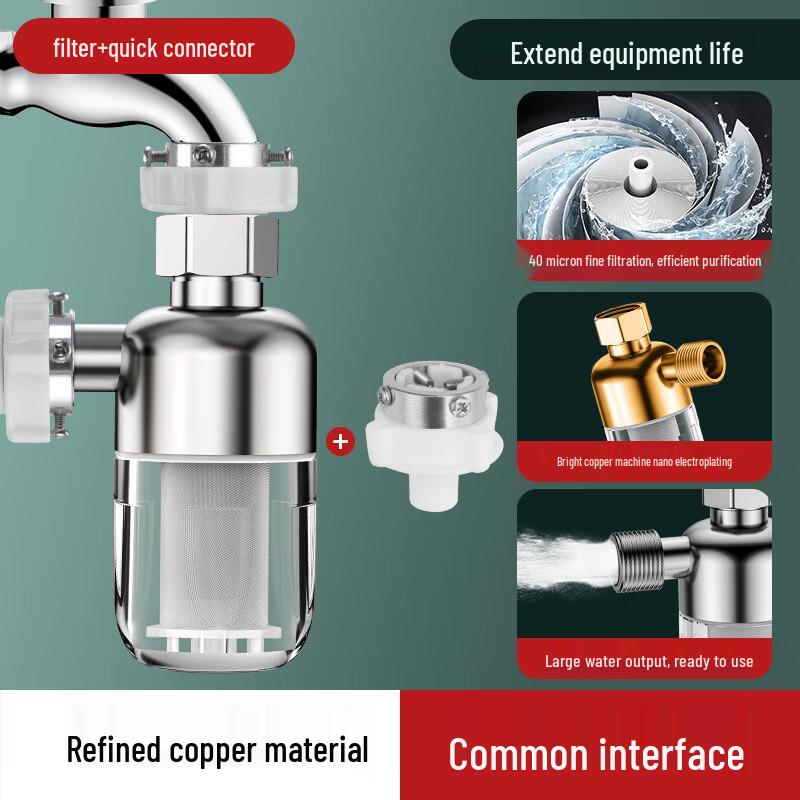 YIXI Versatile Pre-Filter for Washing Machines & Faucets