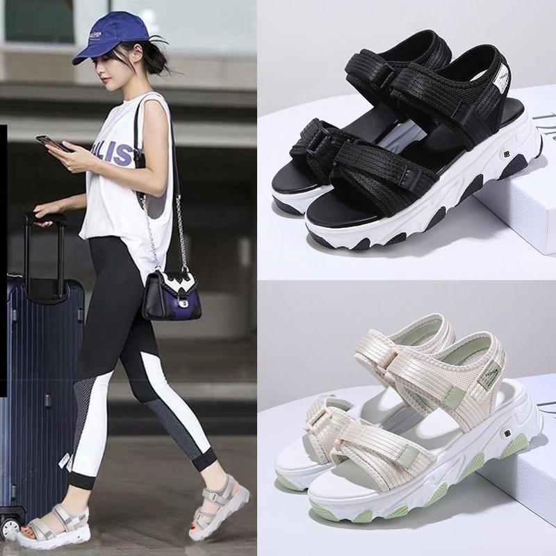 Summer Casual Womens Open Toe Sandals With Breathable Pu Upper For Beach And Daily Wear