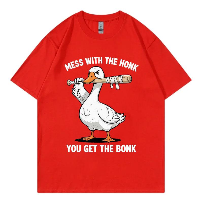 

Свяжись с Гусем, Получишь По Голове Смешная Футболка с Мемом Про Гуся Высокое Качество Модные Футболки Оверсайз Унисекс Повседневная Свободная Футболка 3XL