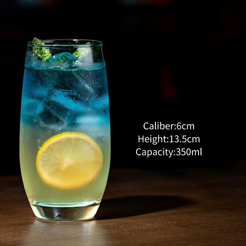 Mojito Juice Glasses Cups,Long Island Iced Tea Glass Cup,Collins Glass, Bar Straight-sided Glass Cups, Transparent Cocktail Cup