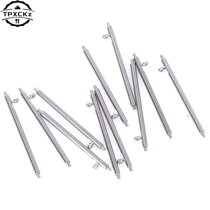 10 Stück Schnellwechsel-Federstege Edelstahl Uhrenarmband Armband Stift Steg Werkzeug Teile 12~24mm