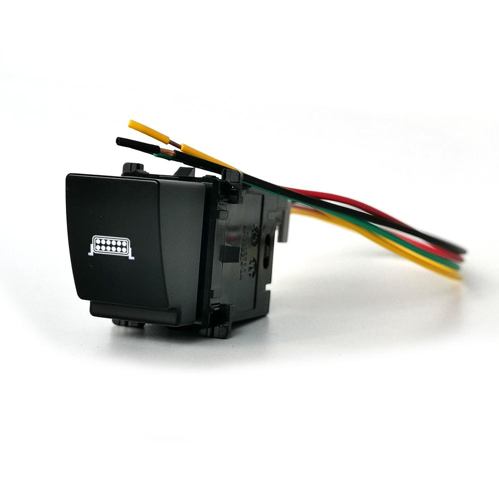 1 PC Car Small Bevel Turn on Orange / Turn Off Red LED Front Rear Fog Switch Button with Wire for Subaru Forester (SK) 2019-2024