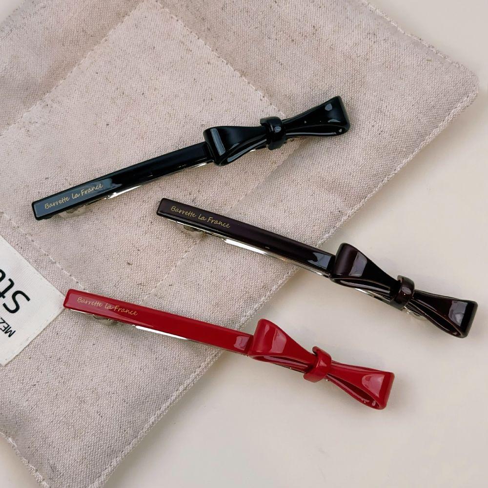 High Quality Retro Bow Hair Clip Korean Style Slender Spring Clip Hairpin for Women