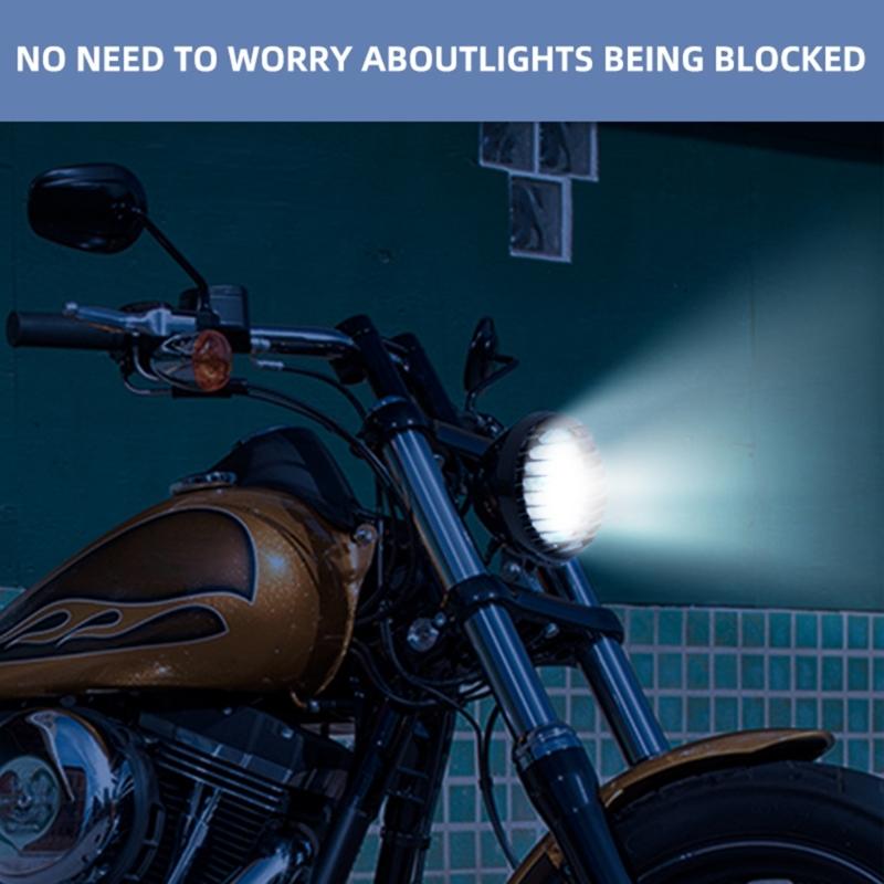 Motorcycle 5 3/4" 5.75" LED Headlight Grill Cover ABS Headlamp Protector Accessory Suitable For XL883 XL1200 XL1200X X48