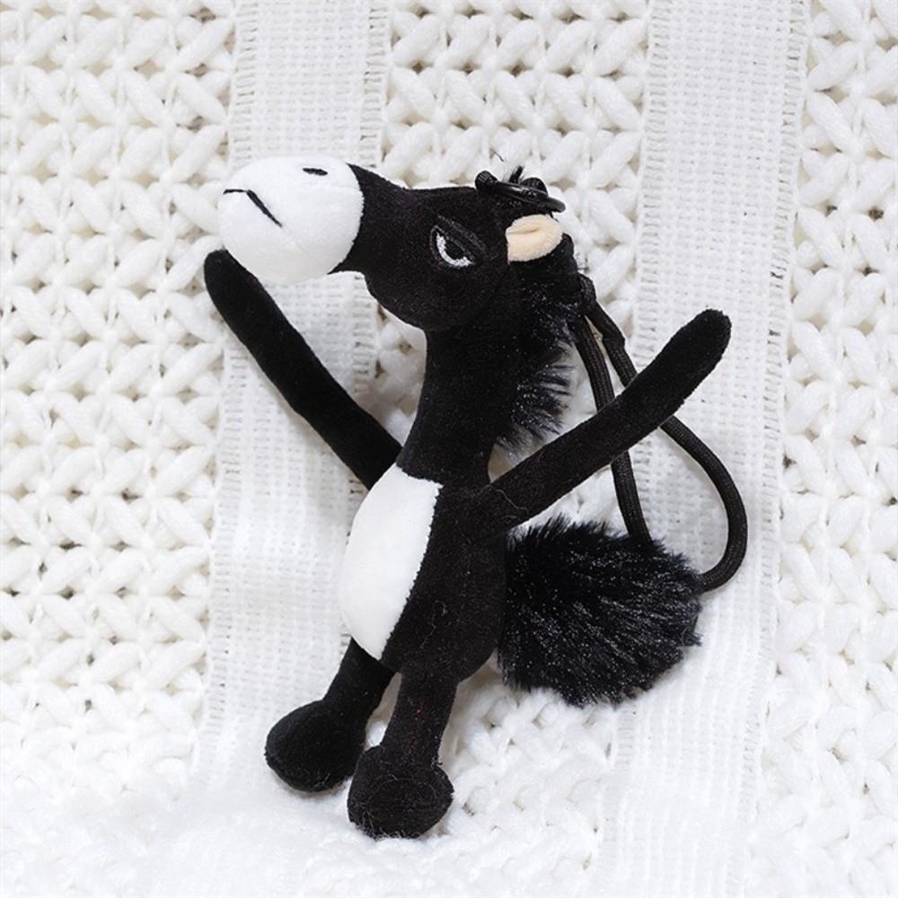 Portable Elegant Zodiac Horse Mascot Chinese Mascot Soft Horse Plush Doll Toy Decoration Key Chain Bag Charm Gift