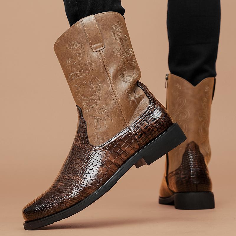 Men's plus size high top casual boots autumn and winter British youth versatile trendy boots soft sole anti slip outdoor boots