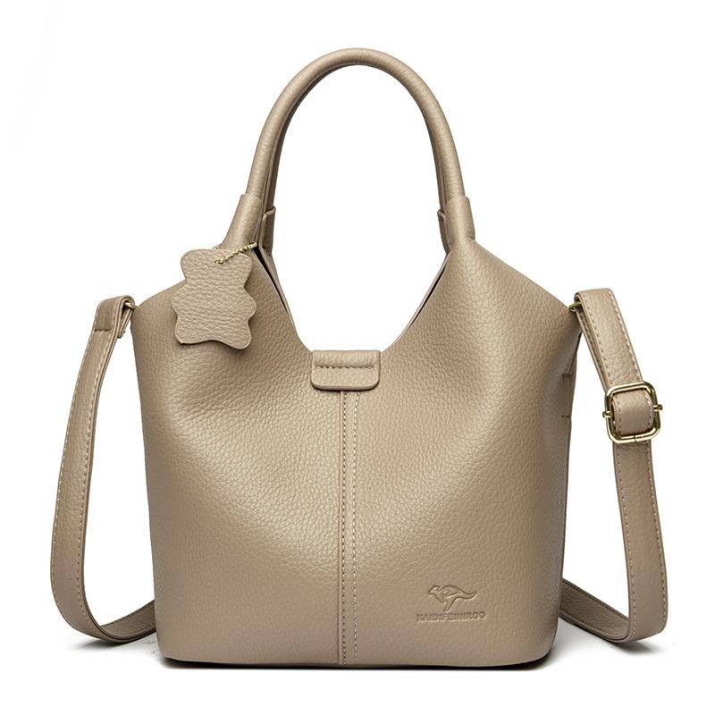 Women's vintage PU leather shoulder bag  monochromatic  simple style  feminine bag  crossbody bag