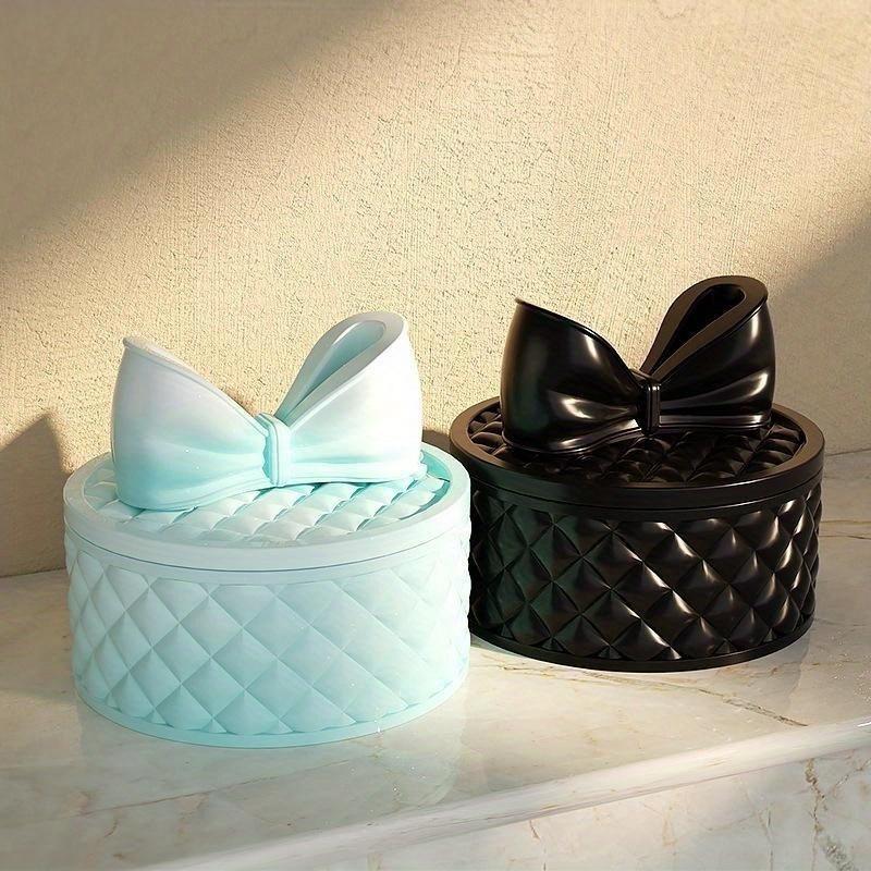 Diy Kristall Tropfen Form Harz Gips Leder Plaid Bogen Knoten Lagerung Box Form Schmuck Tisch Silikon Form