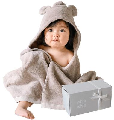 Imabari Handdoek Whipwhip Babybadjas (Beige) - Perfect voor kraamcadeaus (Jongens en meisjes)