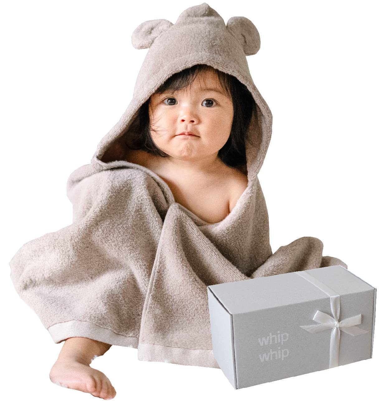 

Imabari Towel whipwhip Baby Bathrobe for Boys and Girls (Beige)