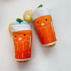 1/2Pcs Cute Creative Orange Blueberry Cold Drink Plush Doll Stuffed Toy Keychain Backpack Pendant Bag Hang Ornament Ragdoll Gift