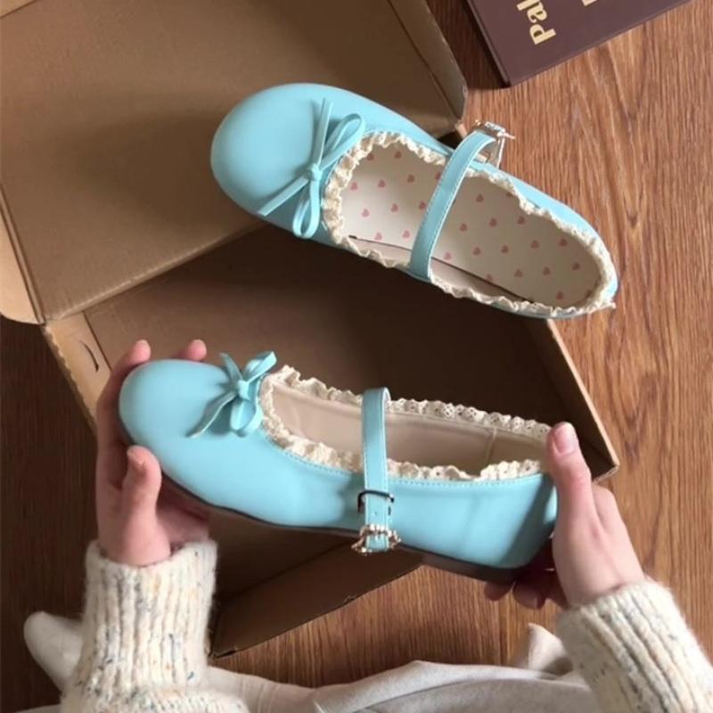 Fashion Spring Autumn Butterfly-knot Women Flats Round Toe Ladies Casual Ballet Shoes Soft Leather Comfort Dress ballerinas Shoes