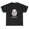 Eggward Meme T-Shirt, Weirdcore Graphic Tee, Surreal Humor Apparel, Unisex Black Cotton