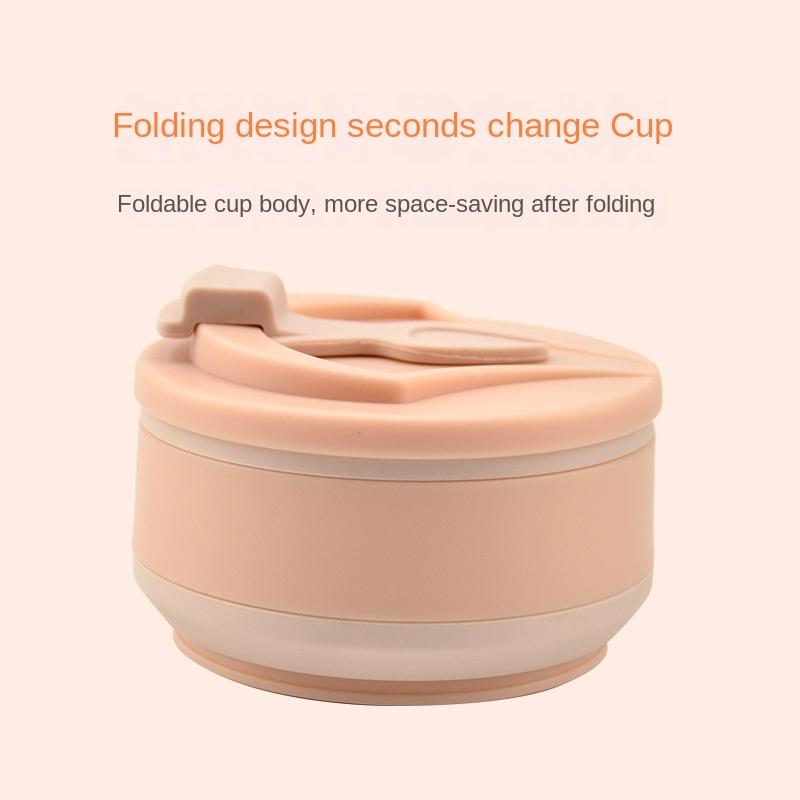Silicone Folding Water Cup Portable Travel Sports Cup Outdoor Camping Portable Folding Coffee Cup Accompanying Water Cup