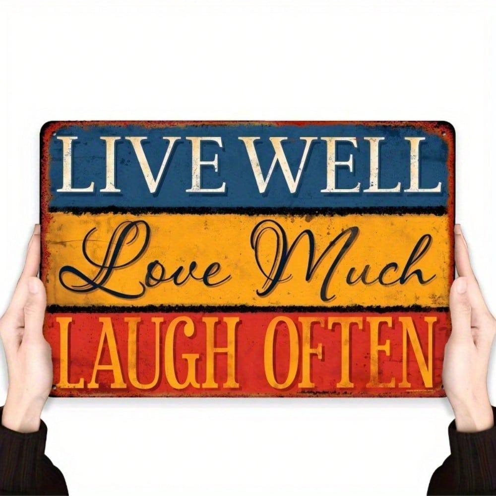 Vintage Metal Wall Art Plaque Retro Home Decor Sign 8x12 Inch Inspirational Quote Gift