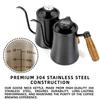 Schwanenhals Pour Over Kaffeekanne Hochpräzises Thermometer Teekanne 304 Edelstahl Wasserkocher