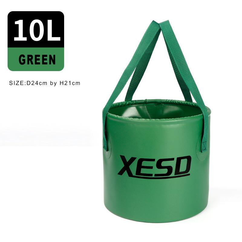 10L Portable PVC Foldable Bucket Bag for Outdoor Travel & Camping for Picnics & Fishing External Frame Storage Bucket