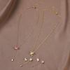 New Elegant 2022 Titanium Steel Cherry Blossom Zircon Necklace For Women With Floral Design