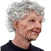New product: Old lady and old man face mask wig, elderly mask, Halloween ghost face latex mask