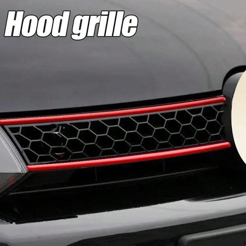 Reflektierender Streifen Autoaufkleber, Auto Frontgrill Rot Wasserdicht Autozubehör, Auto Außenteile