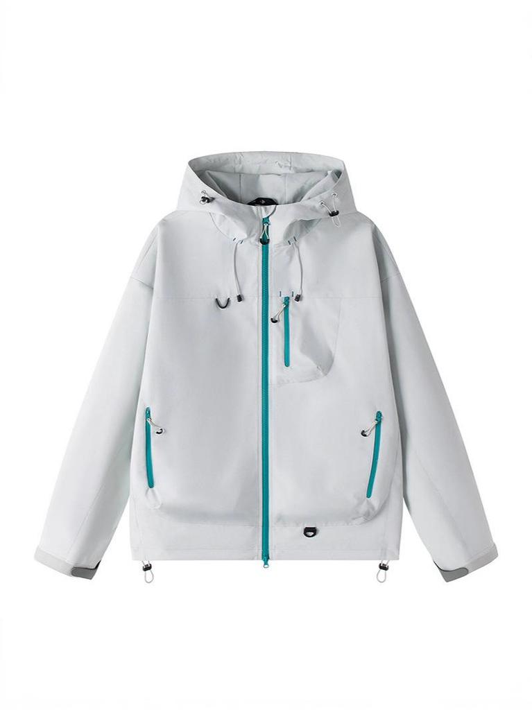 Couple's Dopamine Color Block Windbreaker - Unisex, Windproof, Versatile Outdoor Jacket