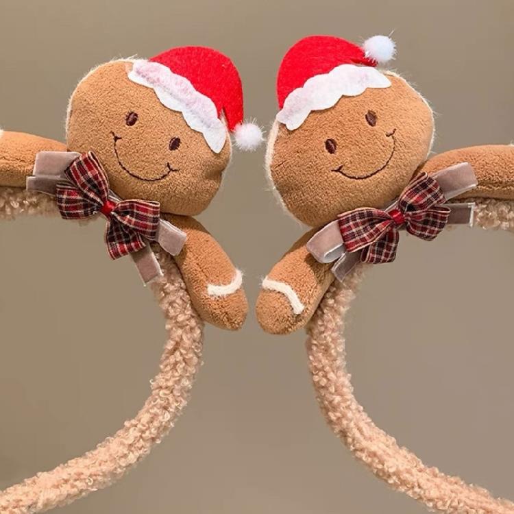 Fashion Plush Winter Headwear Kids Christmas Hairband Christmas Tree Headpiece for Women and Children