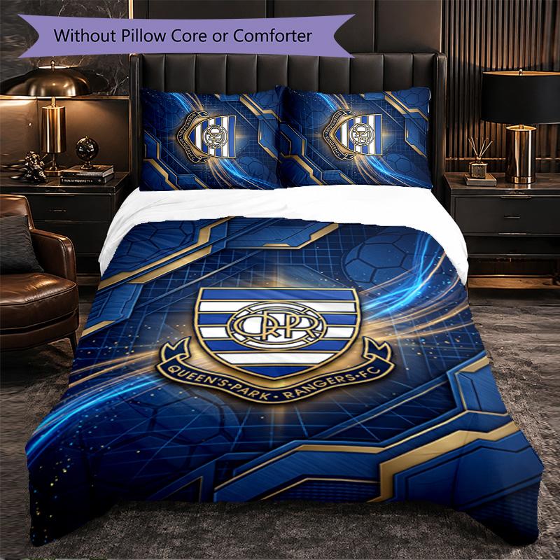 Queens Park Rangers Football Set Biancheria da Letto 3 Pezzi Morbido Copripiumino con Federe Set Decorazione Camera da Letto per la Casa