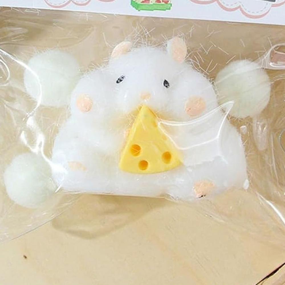 Taba Squishy Toy Mochi Toy Silikonová fuzzy Roztomilý Křeček Ručně vyráběná Squishy Toy Tabby Křeček Uvolňovač stresu Ruční relaxační hračky