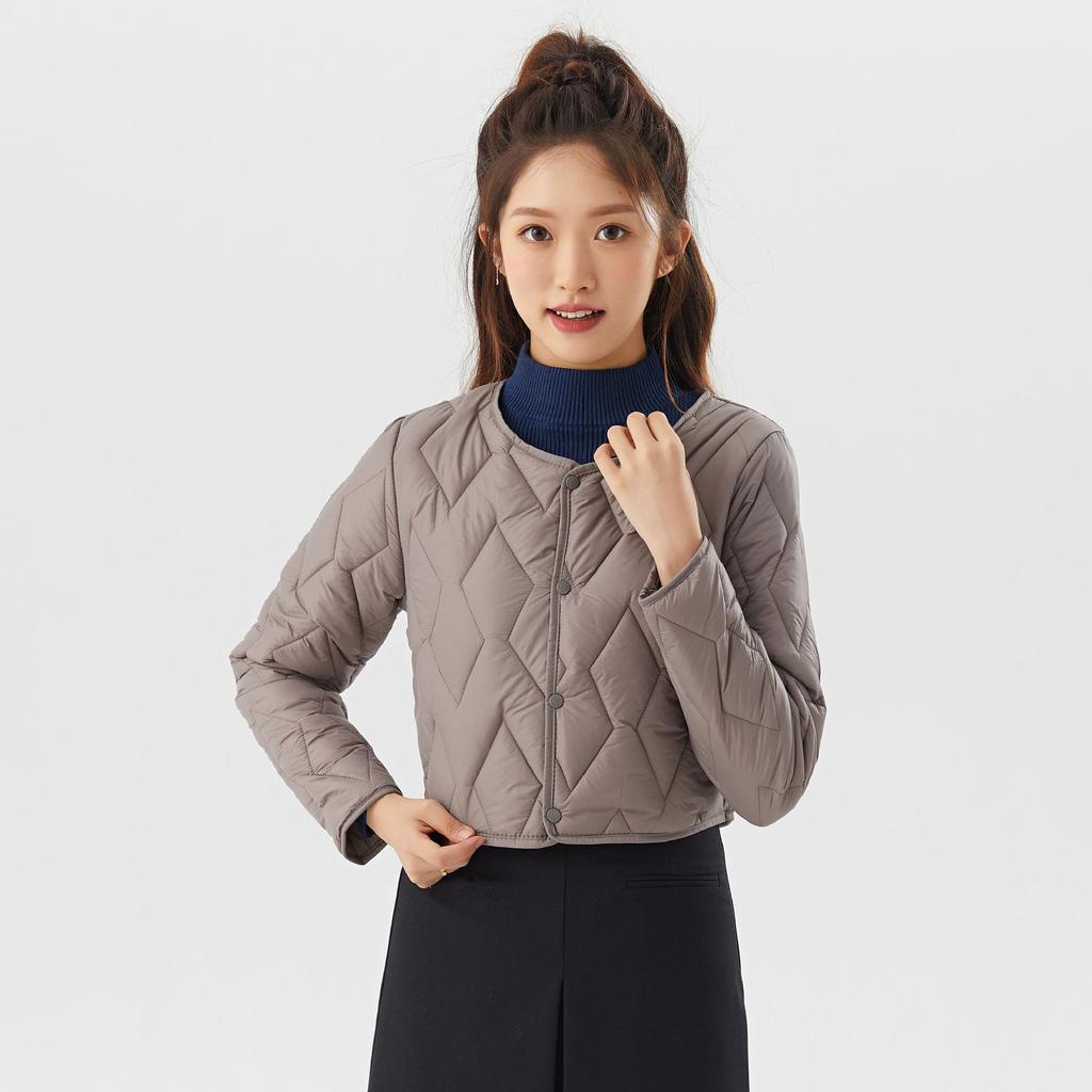 Jesień i Zima Studenci Bawełniana Odzież Damska Lekka Krótka Bawełniana Kurtka Damska Bawełniany Haft Zamek Błyskawiczny Może Być Noszona na Lewą Stronę 2325