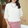 ZANZEA Women Casual Stand Collar Solid Color Summer 3/4 Sleeve Blouse