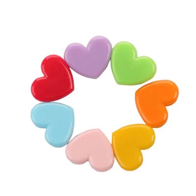 10 Pièces/Ensemble Clips Papier Forme Cœur Mignon Clip Mémo Petit Clip Plastique Polyvalent Papeterie Scolaire Étudiant
