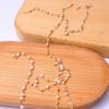 50cm Brass Copper Chain with Gold Plated Pearl Beads Charms for DIY Jewelry