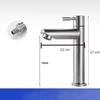 Stainless Steel Water Tap Single Cold Black Basin Fauct Silver Deck Mounted Lengthening and Raising Basin Sink Tap