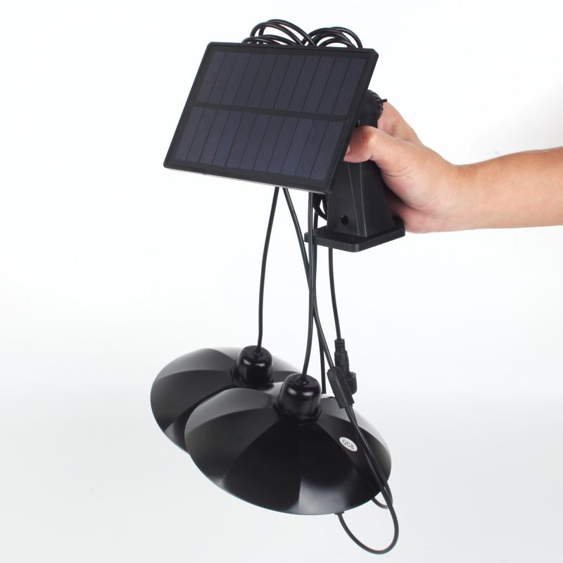 Solar Panel Chandelier Led Solar Pendant Light Powered Lamp White/Warm Light with Remote Control Camping Outdoor Garden