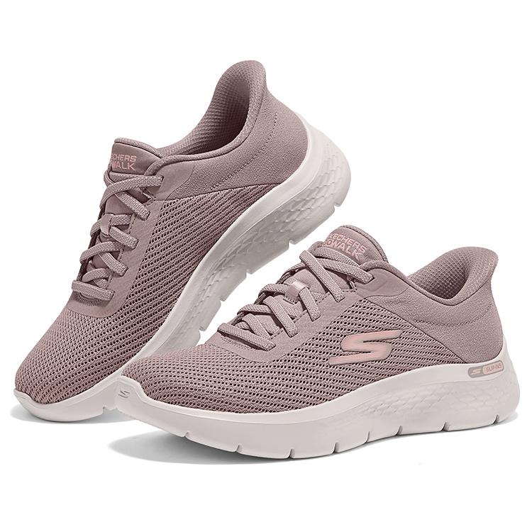 Skechers Go Walk Comfortable Fashion Simple Versatile Low Top Running Shoes Women sneaker Gray Brown 125516-TPE