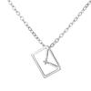 Beixi S925 Silver Envelope Necklace: Women's Simple, Versatile Clavicle Chain with Unique Design