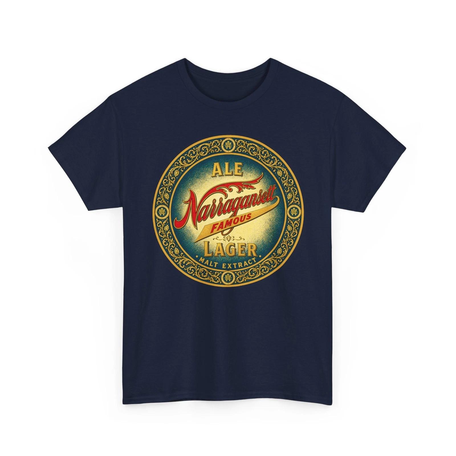 Narragansett Famous Lager Malt Extract Ale Pre-Prohibition RI Retro Beer T-Sirt 2XL